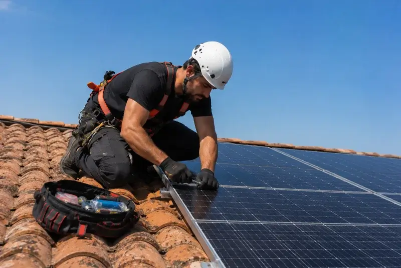 Maintenance et monitoring de panneaux solaires à Douville